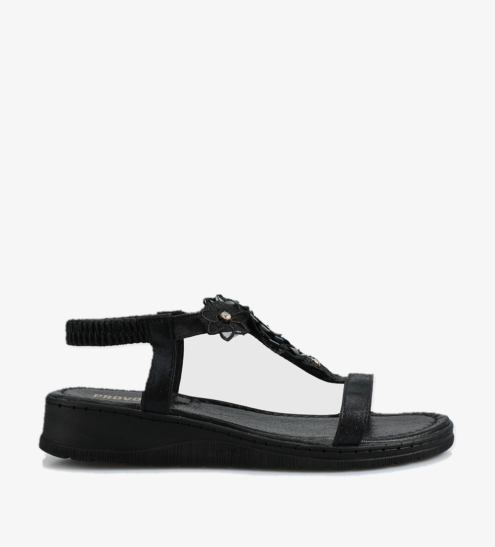 Siyah Kadın Düz Sandalet - Görsel 1