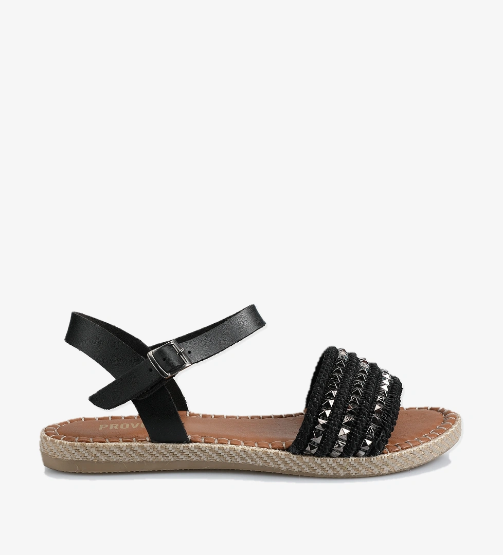 Siyah Kadın Düz Sandalet - Görsel 1