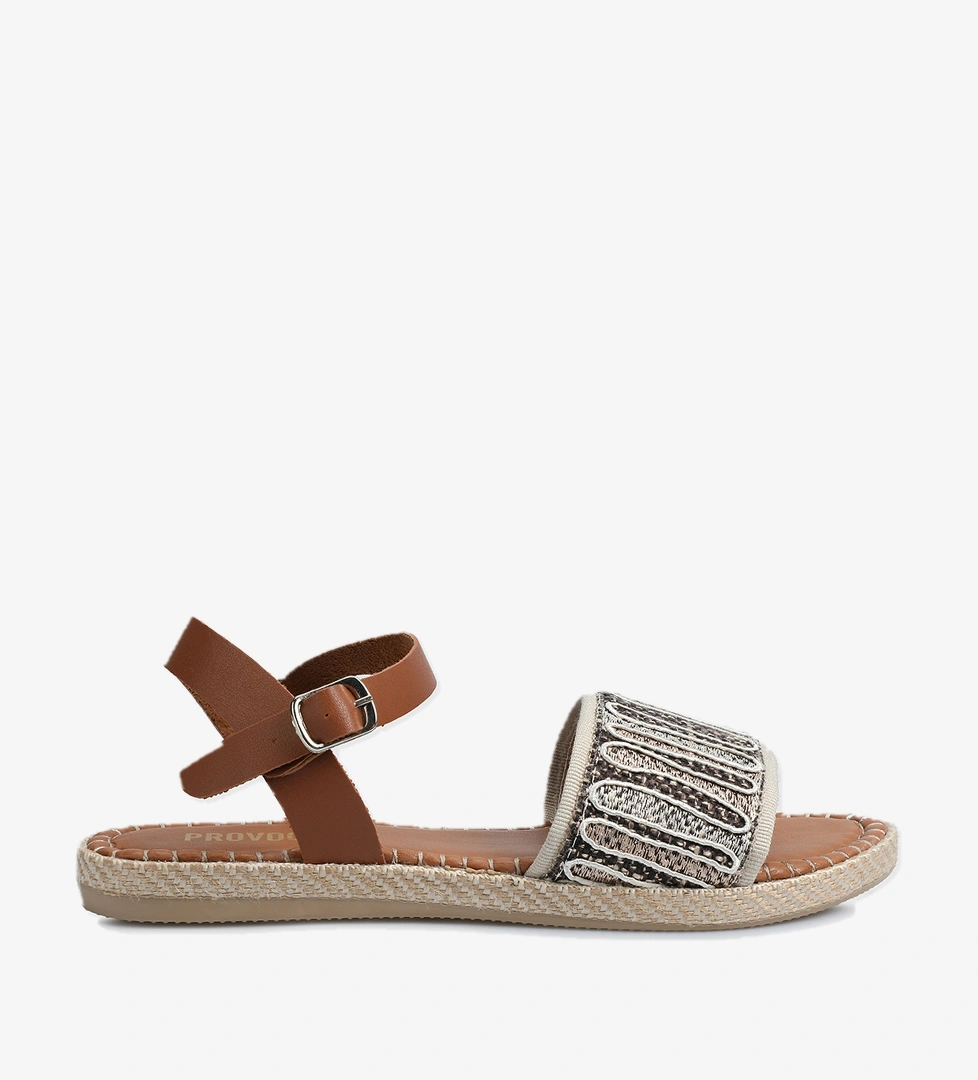 Taba Kadın Düz Sandalet - Görsel 1