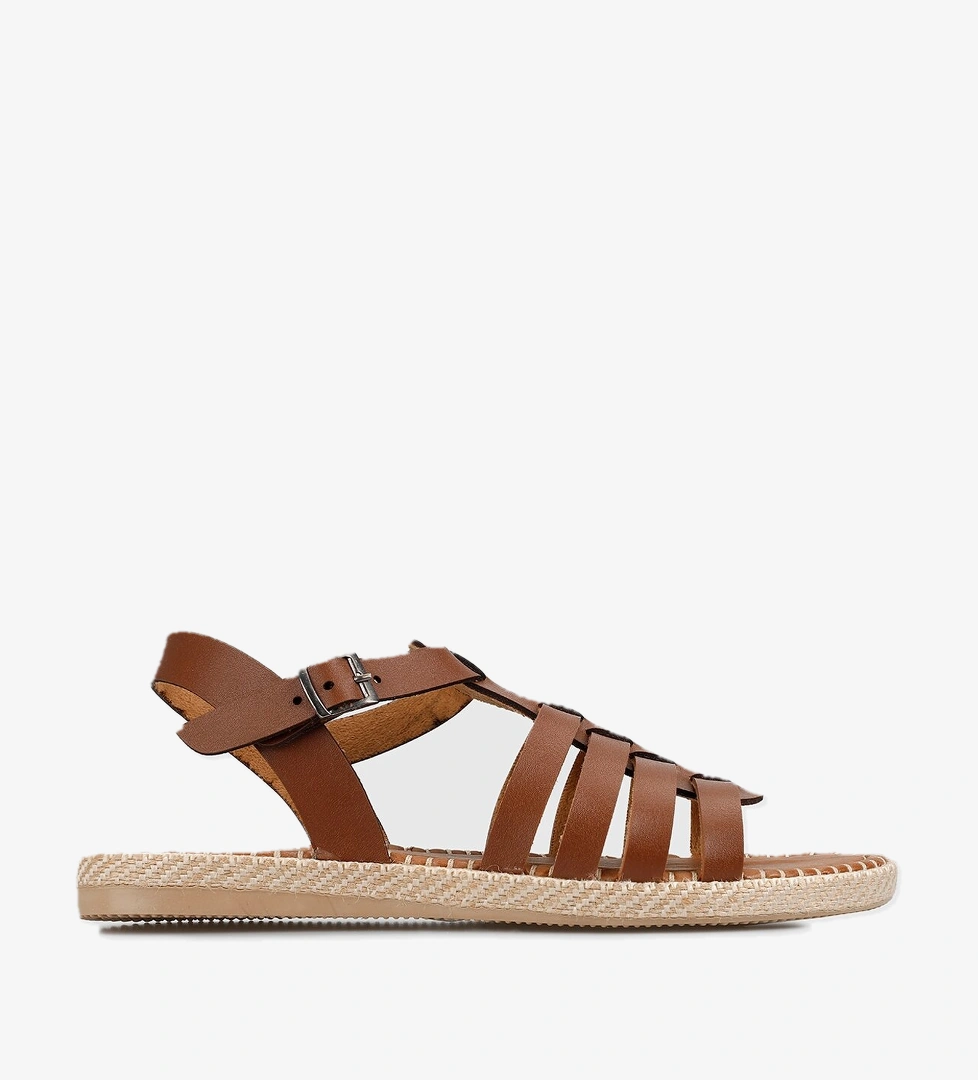 Taba Kadın Düz Sandalet - Görsel 1