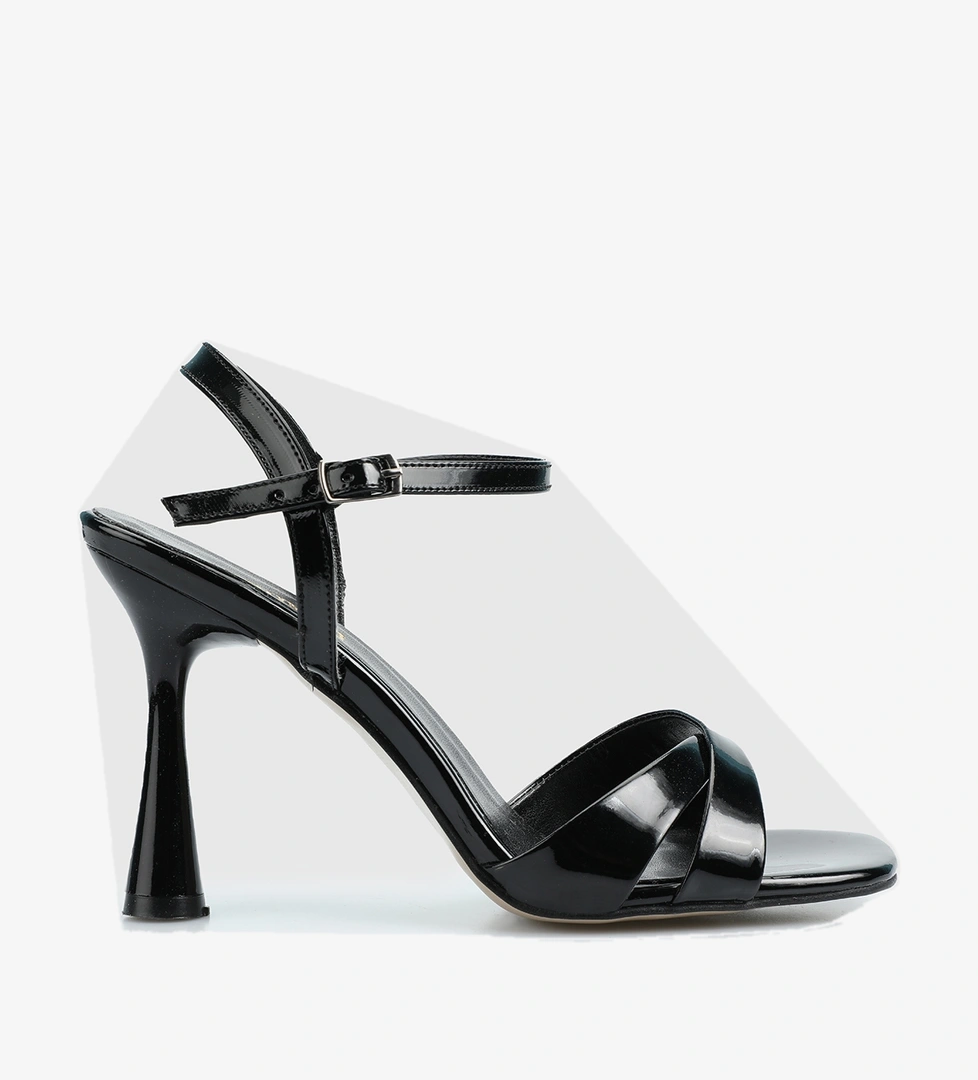 Siyah Kadın Topuklu Sandalet - Görsel 1