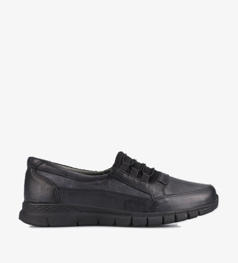 Siyah Deri Kadın Ayakkabı - Görsel 1