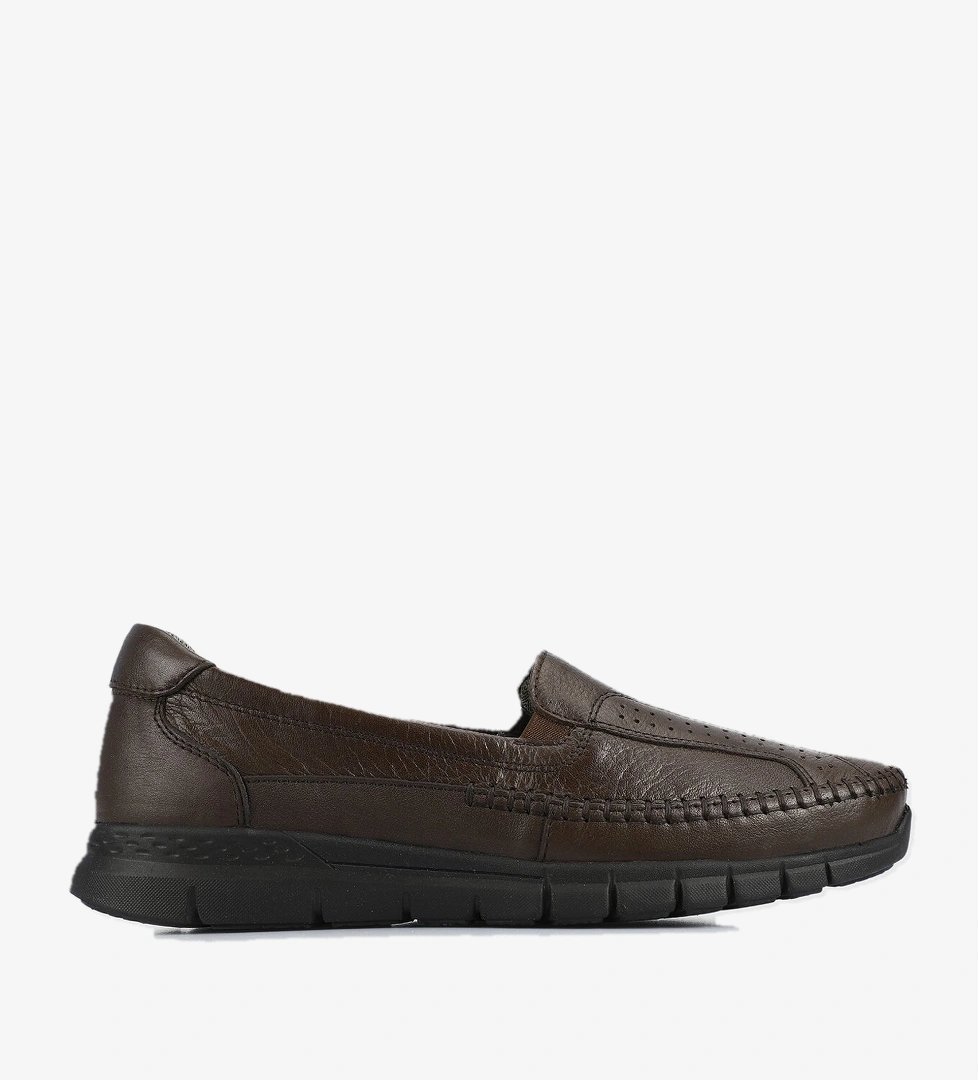 Kahve Deri Kadın Ayakkabı - Görsel 1