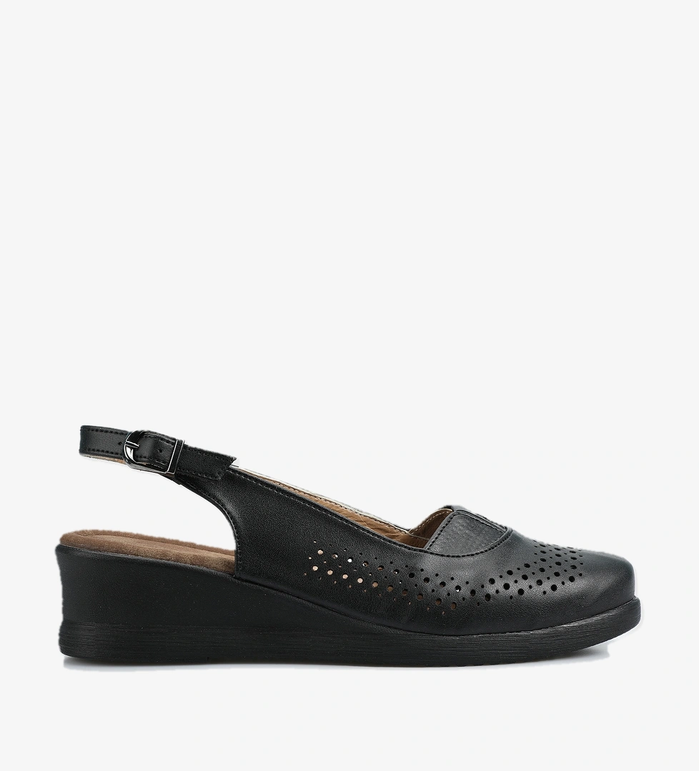 Siyah Kadın Konfor Sandalet - Görsel 1