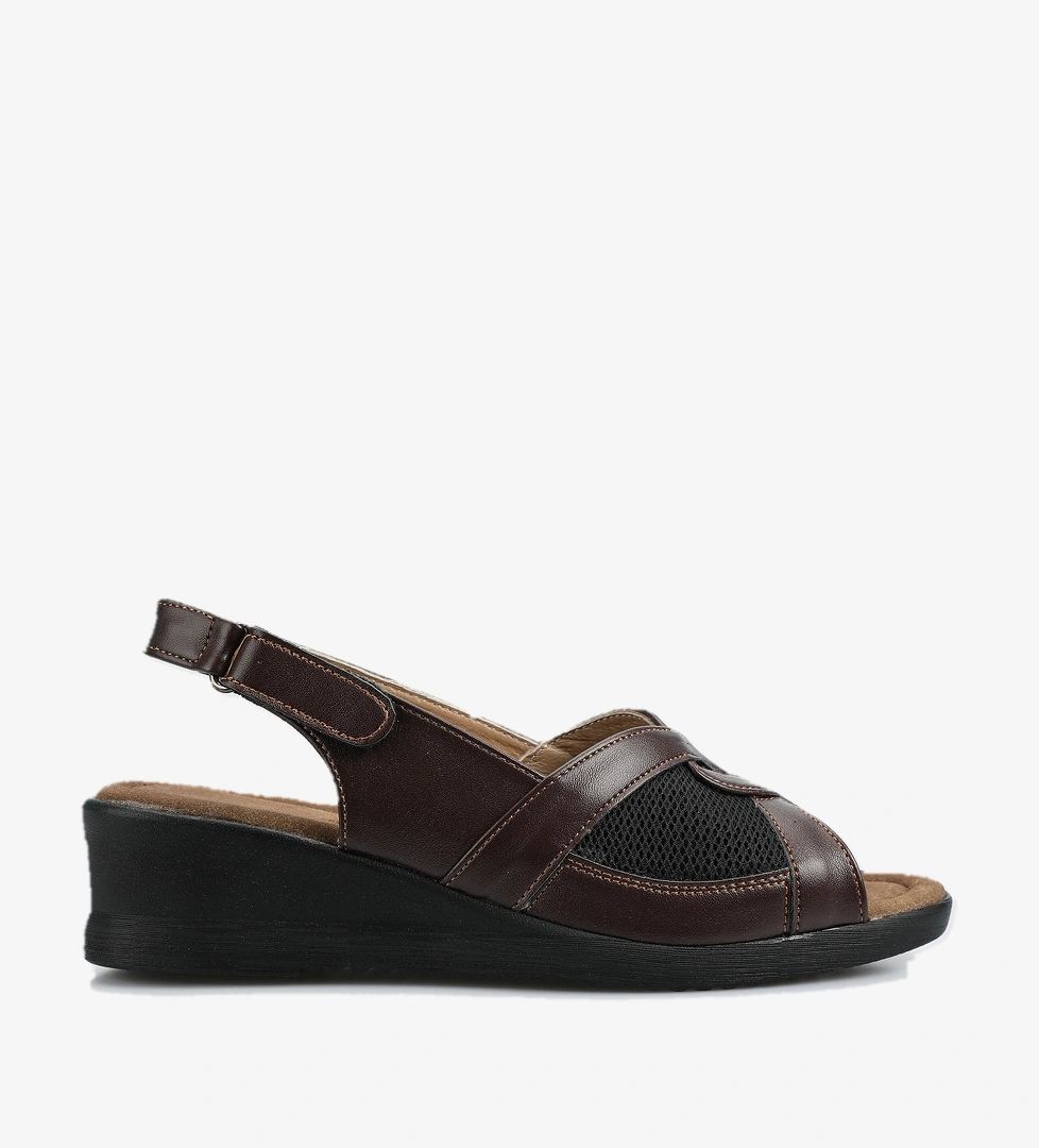 Kahve Kadın Konfor Sandalet - Görsel 1