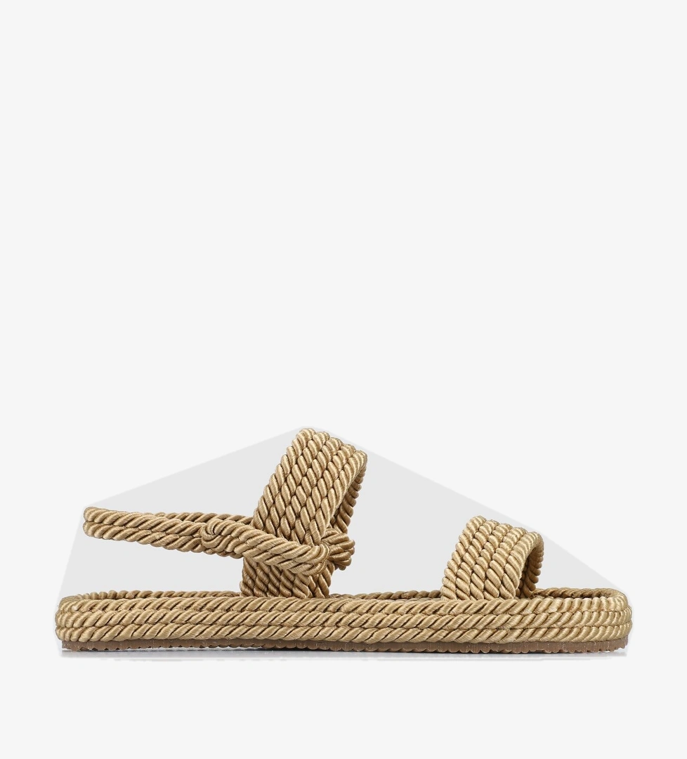 Bej Kadın Düz Sandalet - Görsel 1