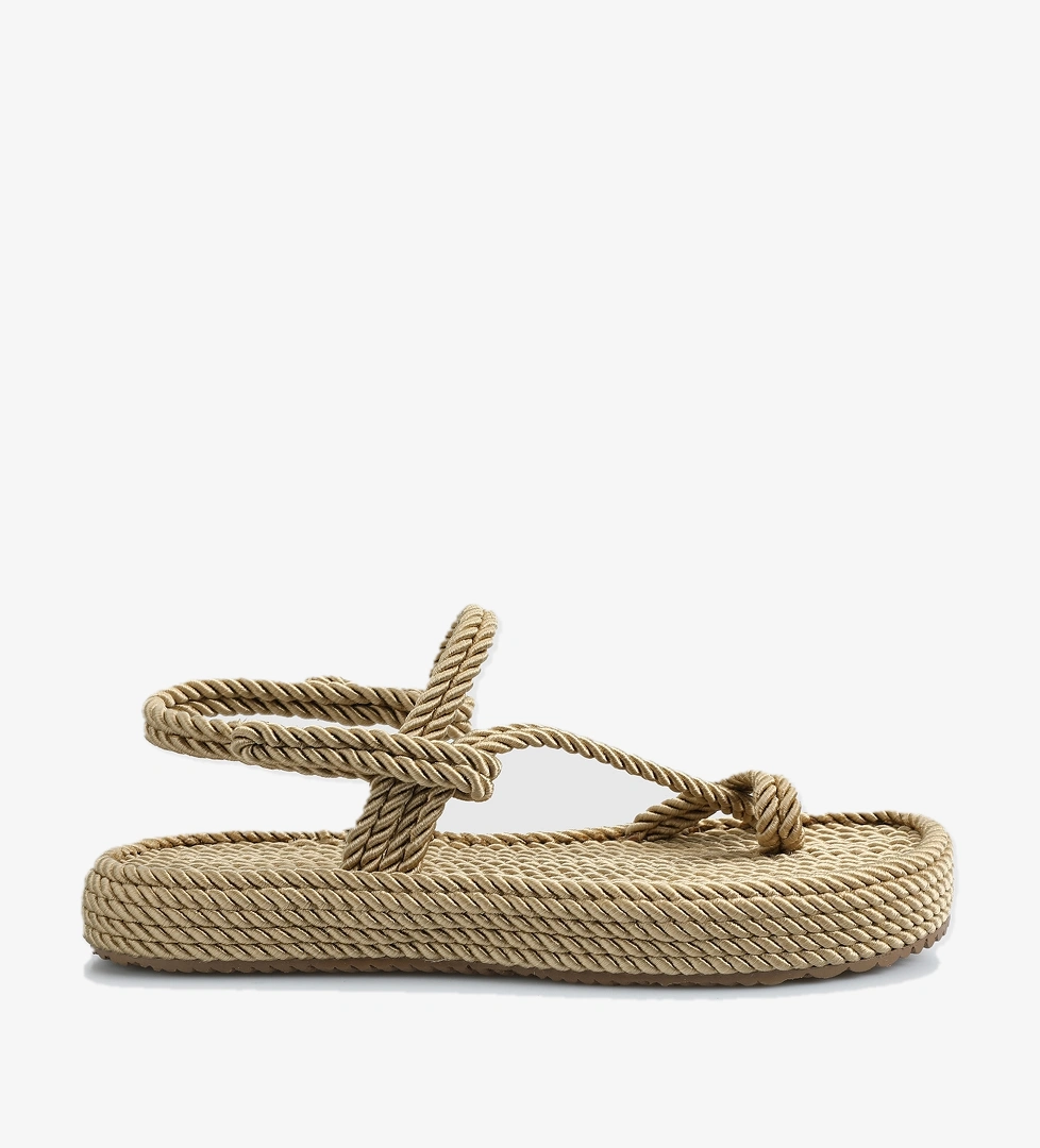 Bej Kadın Düz Sandalet - Görsel 1