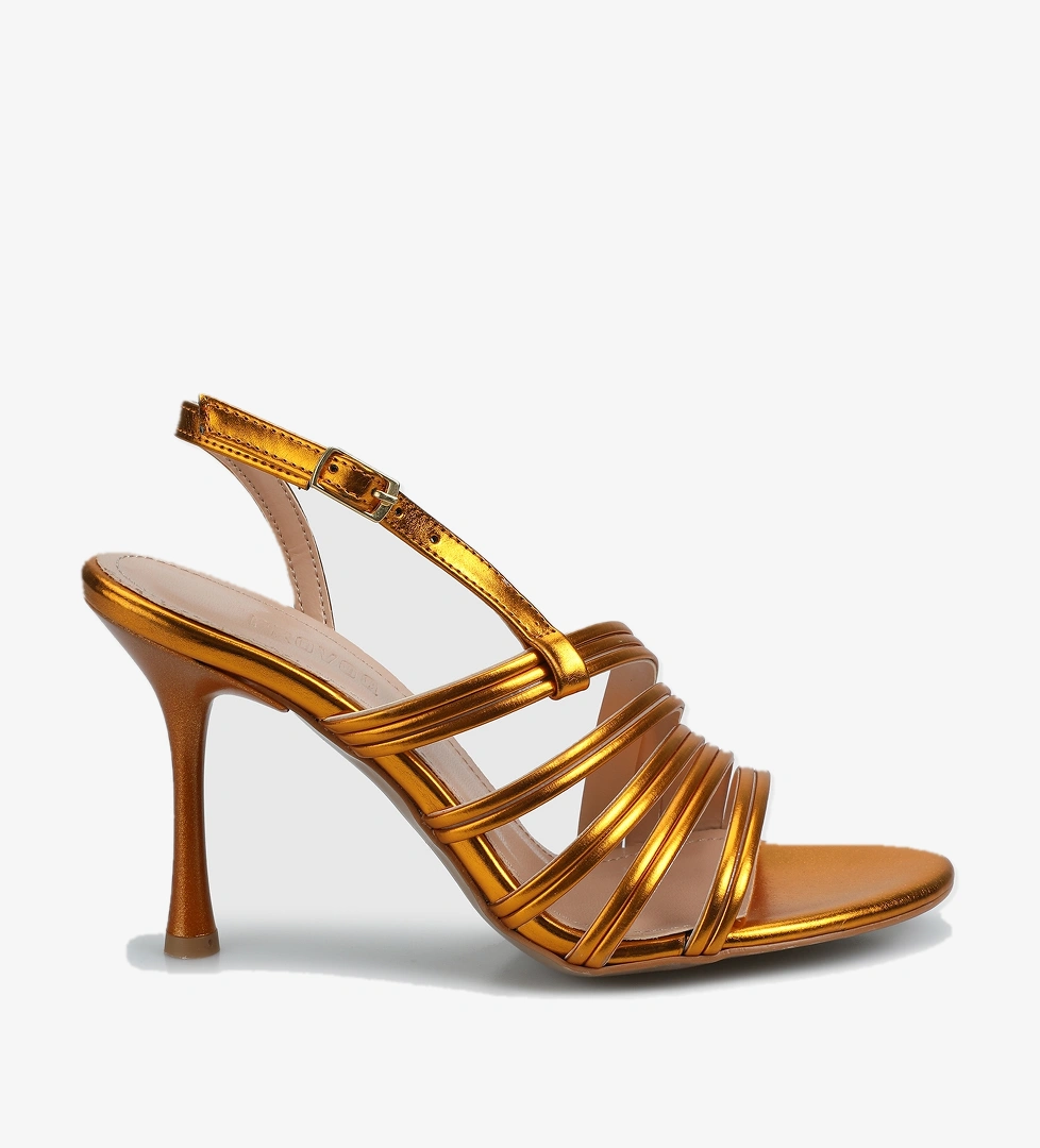 Turuncu Kadın Topuklu Sandalet - Görsel 1