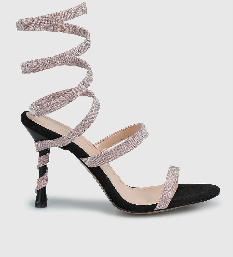 Pudra Kadın Topuklu Sandalet - Görsel 1