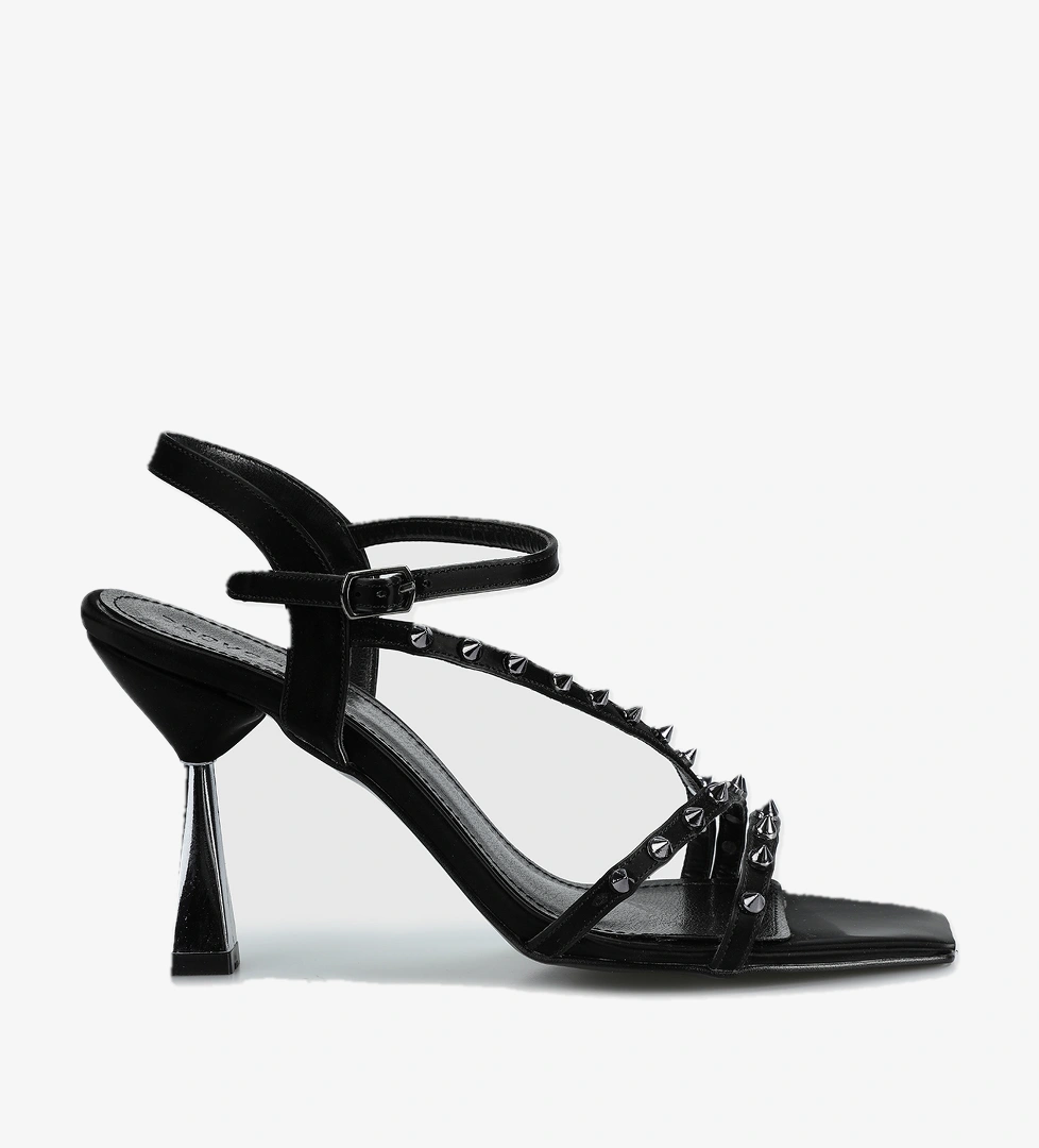 Siyah Kadın Topuklu Sandalet - Görsel 1