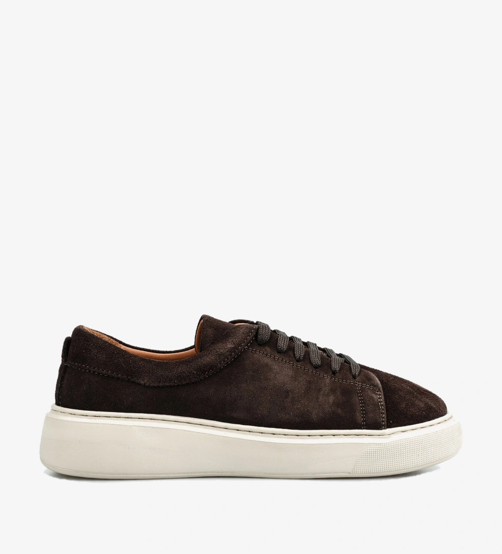 Kahve Deri Kadın Sneaker