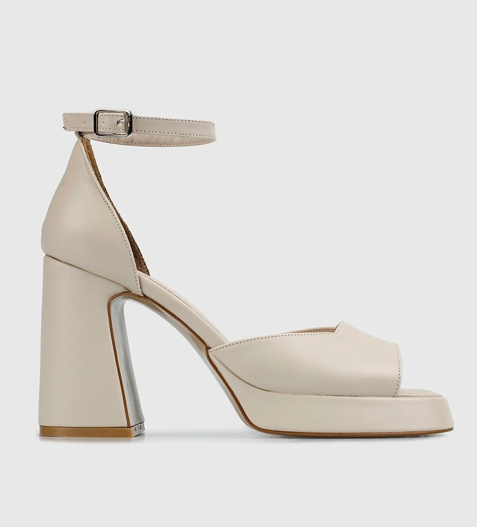 Ten Rengi Kadın Topuklu Sandalet - Görsel 1