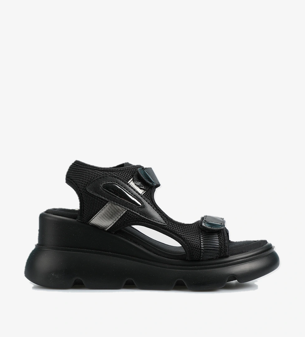 Siyah Kadın Topuklu Sandalet - Görsel 1