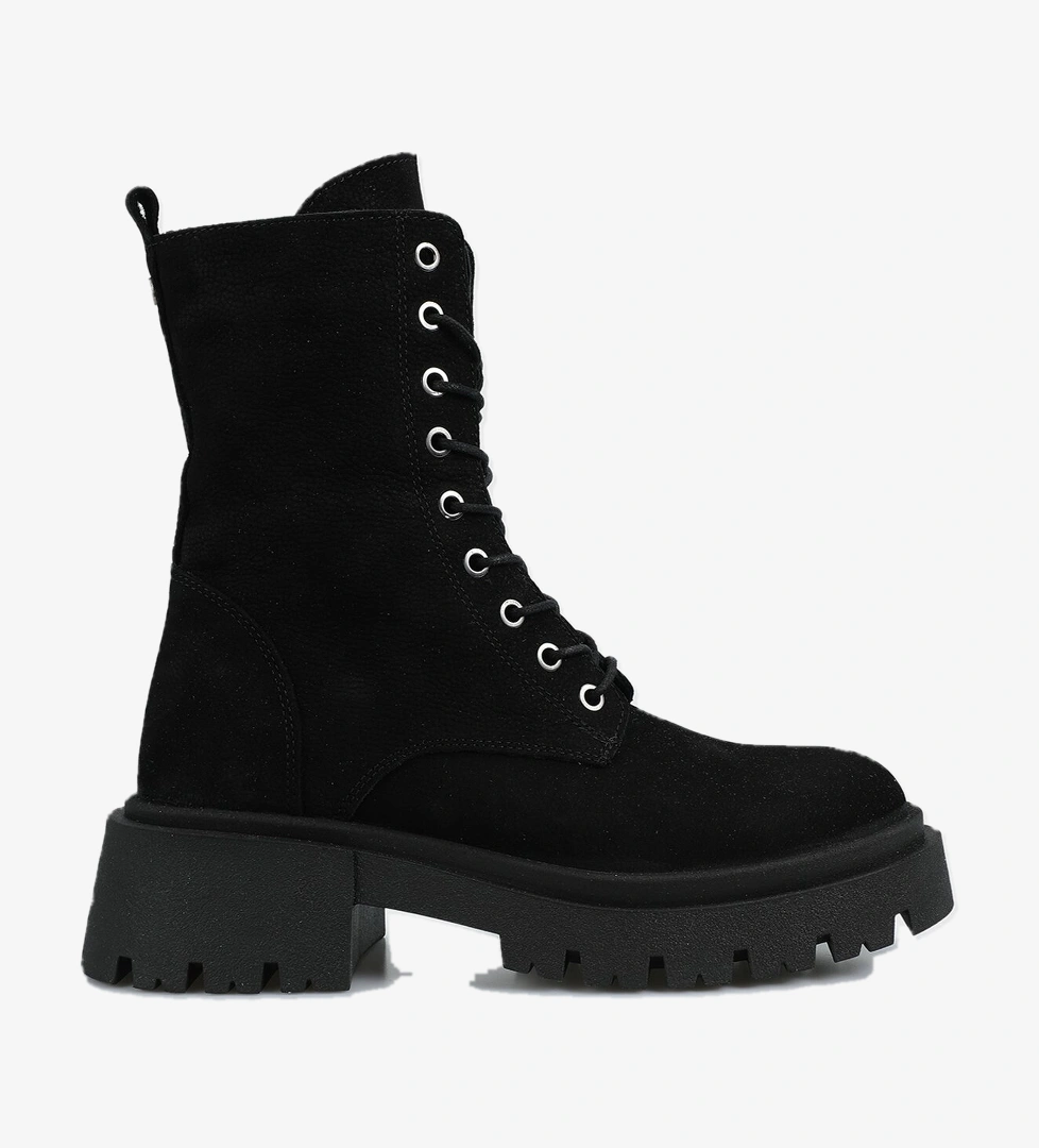 Siyah Deri Kadın Bot - Görsel 1