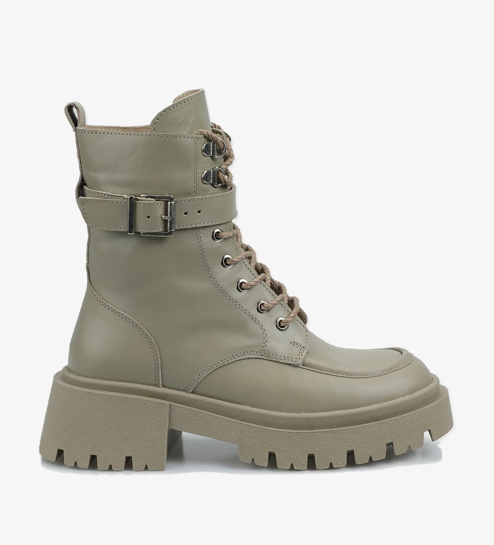 Olive Deri Kadın Bot - Görsel 1