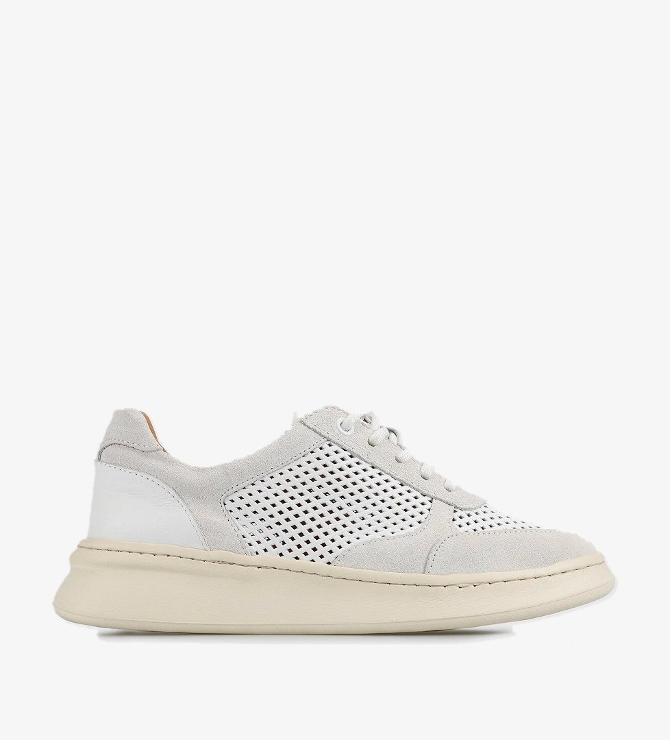 Beyaz Deri Kadın Ayakkabı - Görsel 1