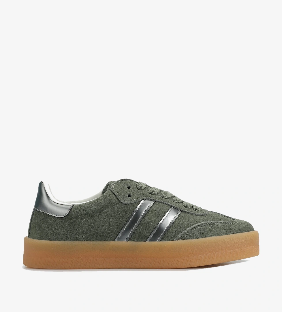STELLA Yeşil Deri Kadın Sneaker