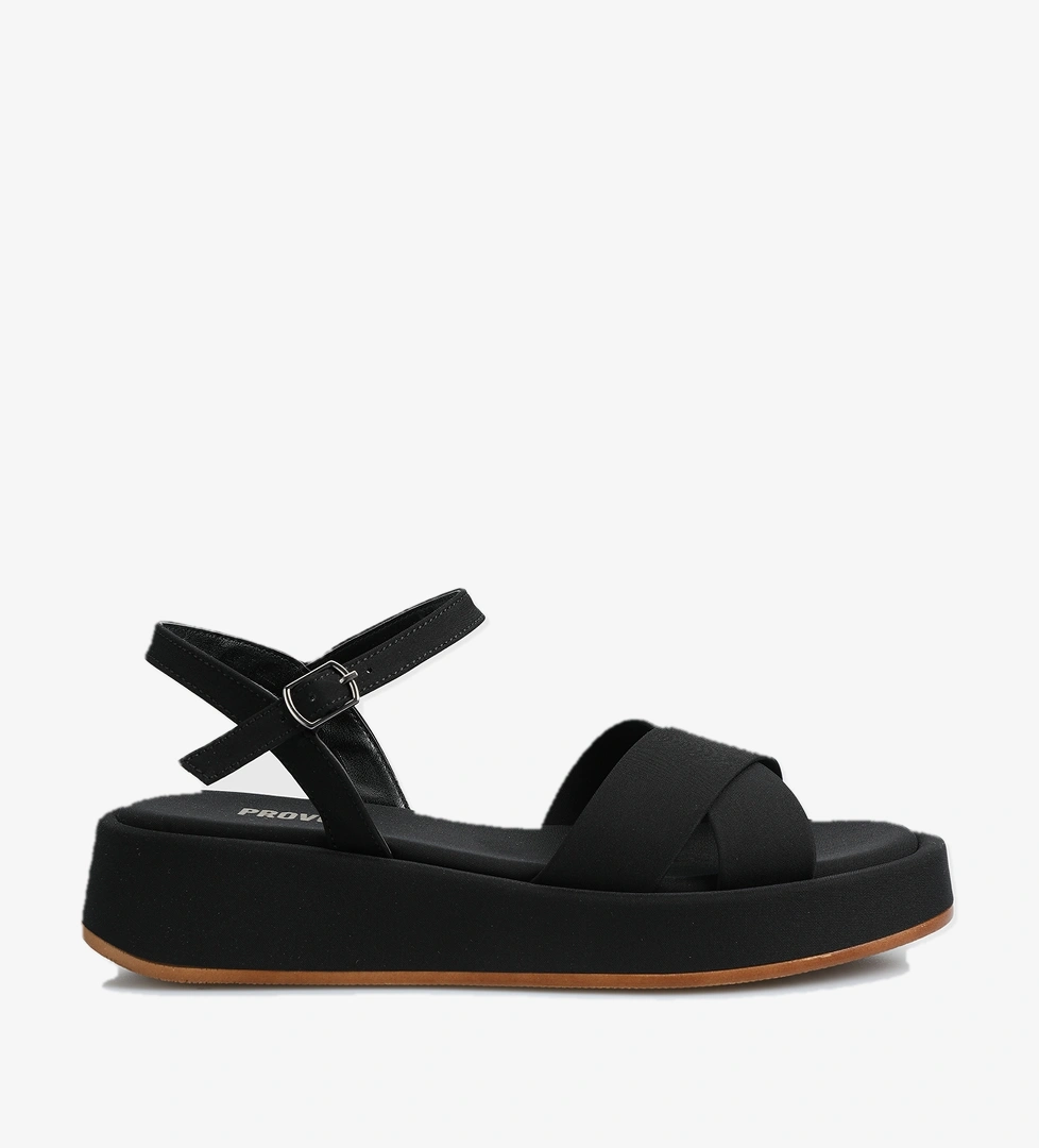 Siyah Kadın Düz Sandalet - Görsel 1