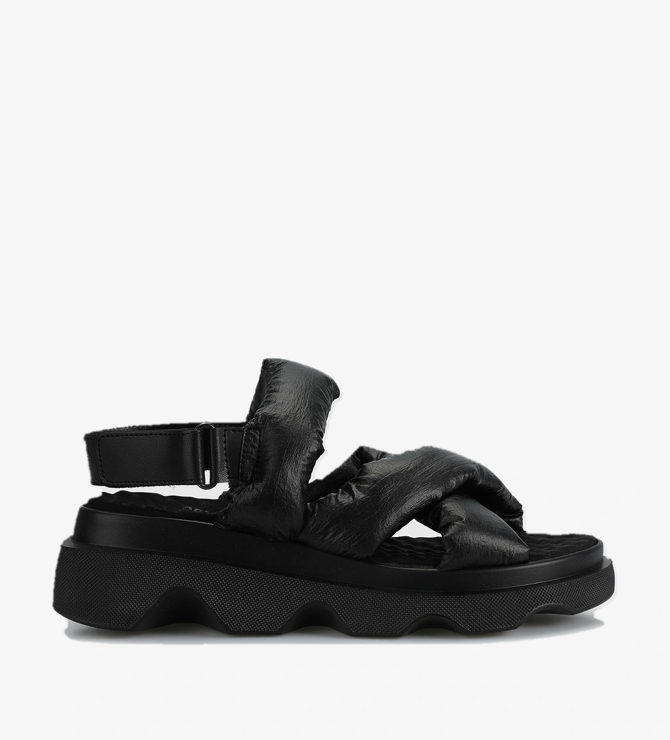 Siyah Kadın Düz Sandalet - Görsel 1