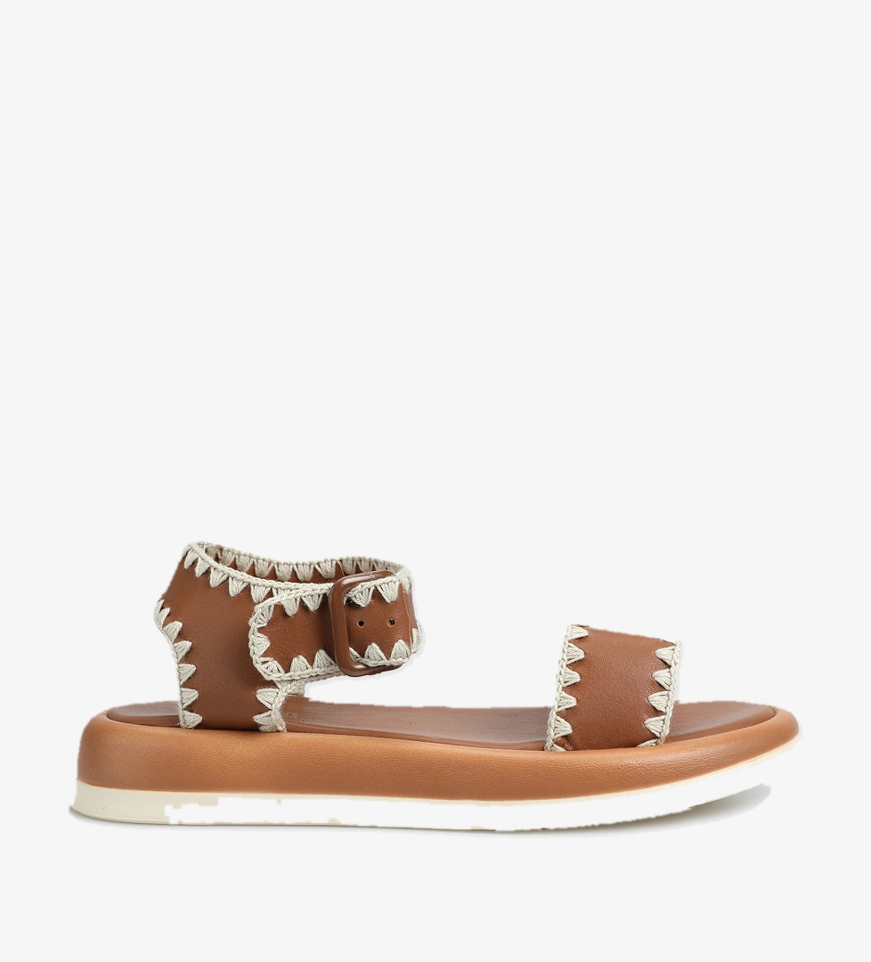 Taba Kadın Düz Sandalet - Görsel 1