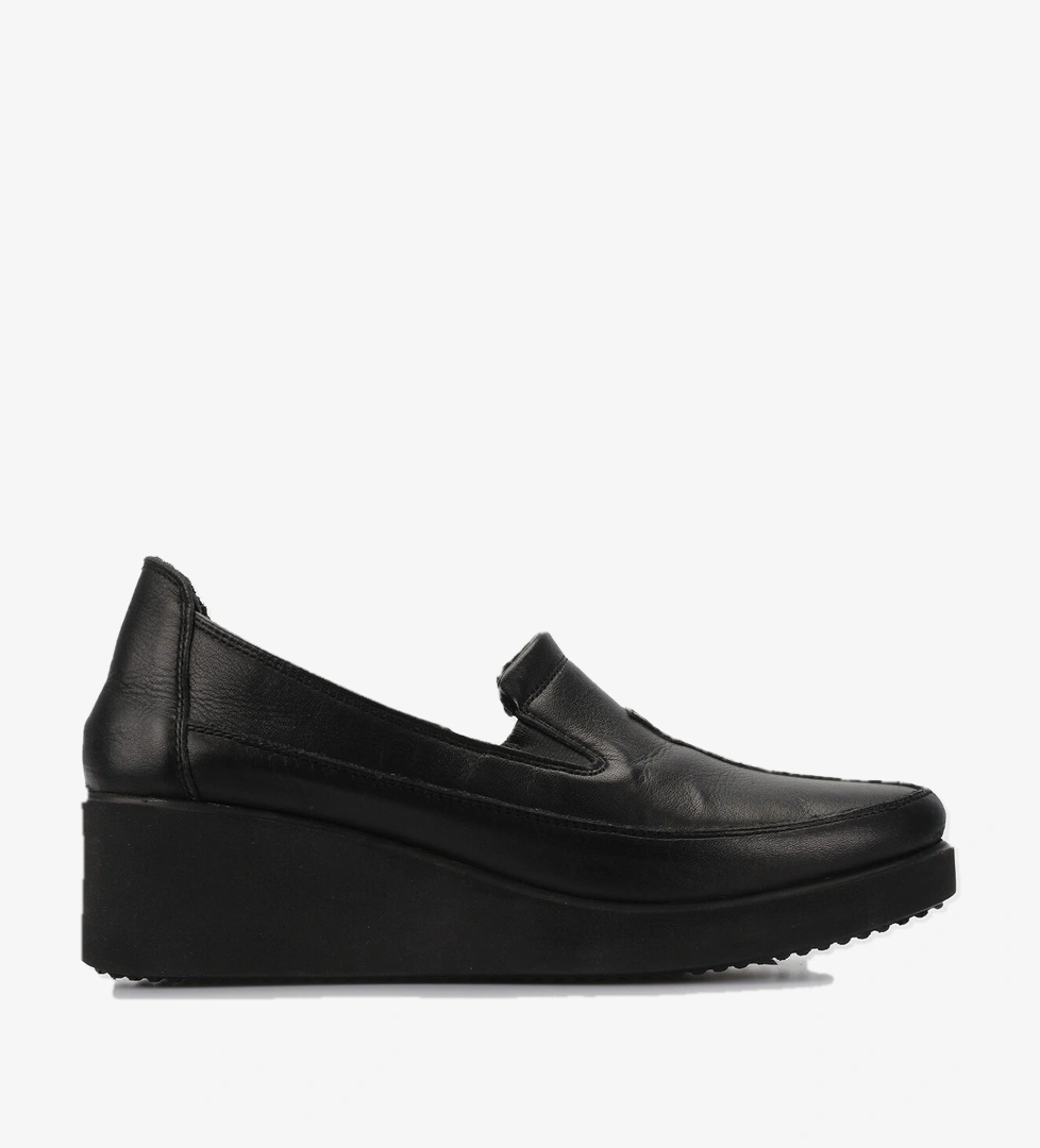 Siyah Deri Kadın Ayakkabı - Görsel 1