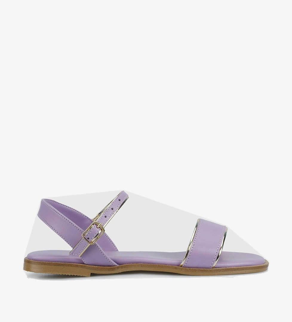 Lila Kadın Düz Sandalet - Görsel 1
