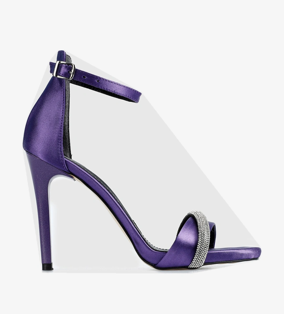 Mor Kadın Topuklu Sandalet - Görsel 1