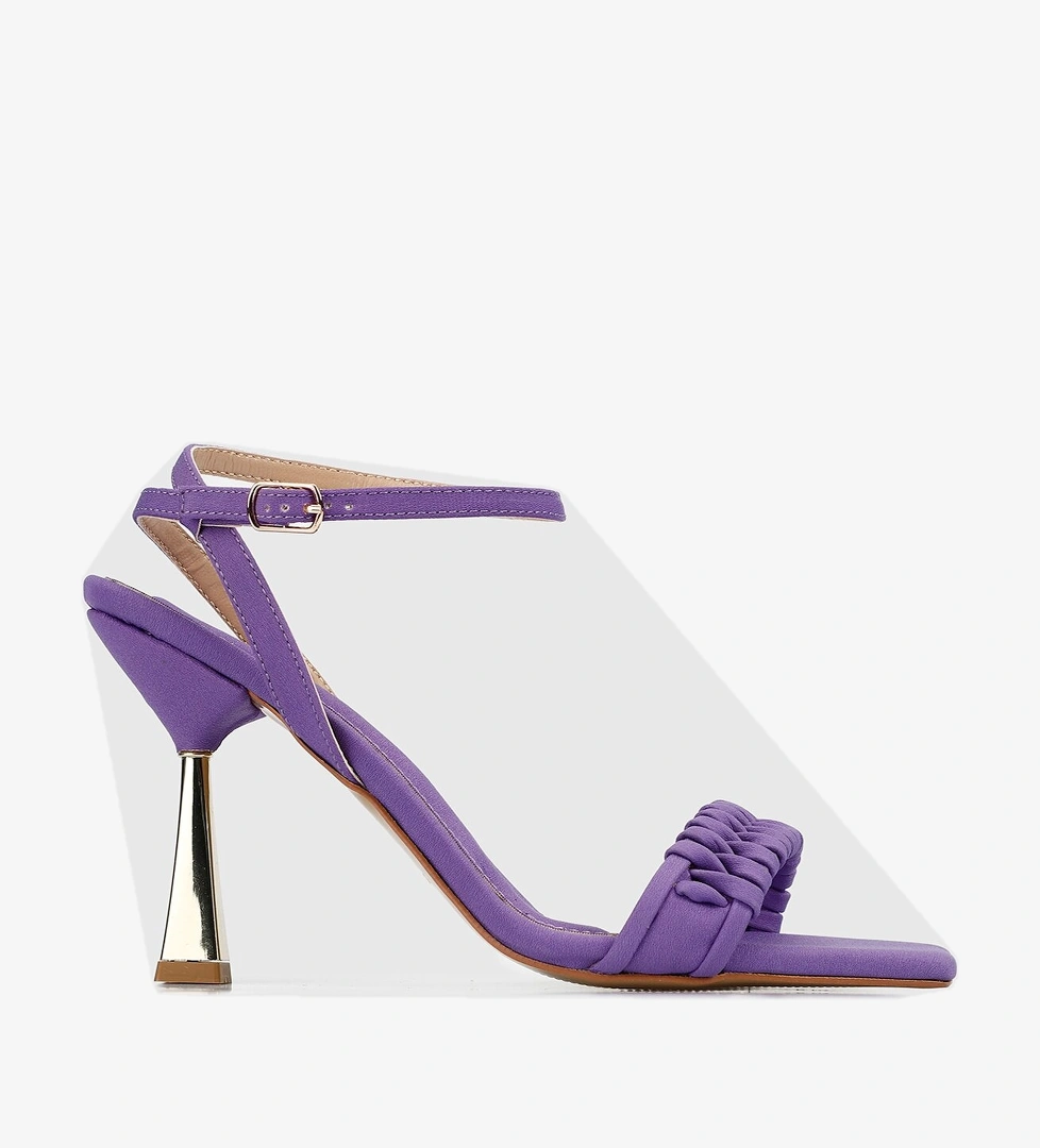 Mor Kadın Topuklu Sandalet - Görsel 1