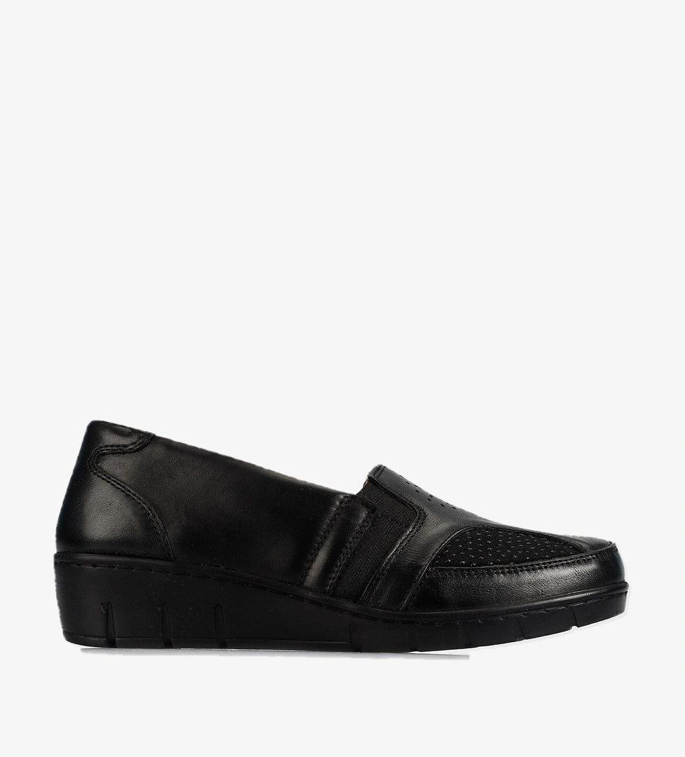 Siyah Deri Kadın Ayakkabı - Görsel 1