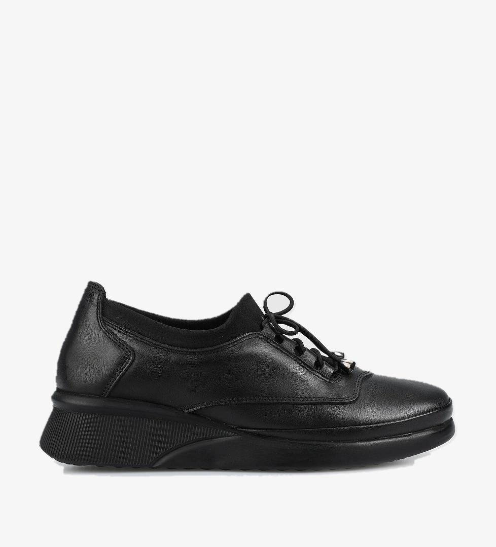 Siyah Deri Kadın Ayakkabı - Görsel 1