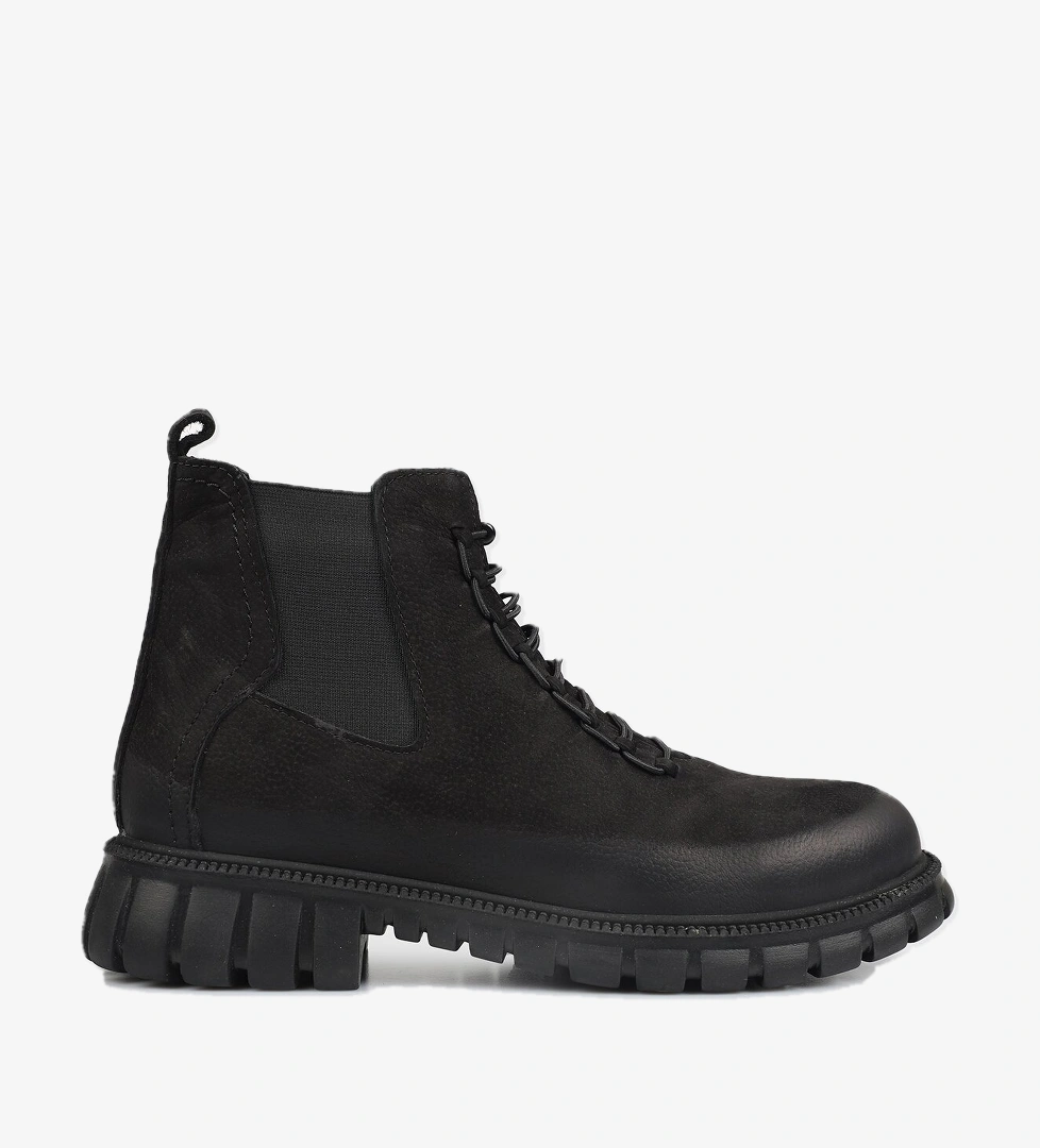 Siyah Deri Kadın Bot - Görsel 1