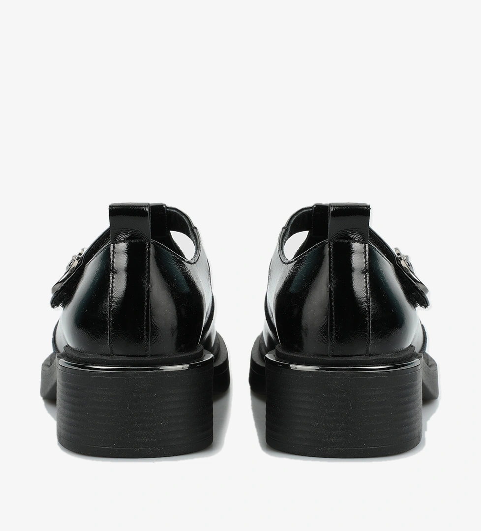 Siyah Deri Kadın Ayakkabı - Görsel 1