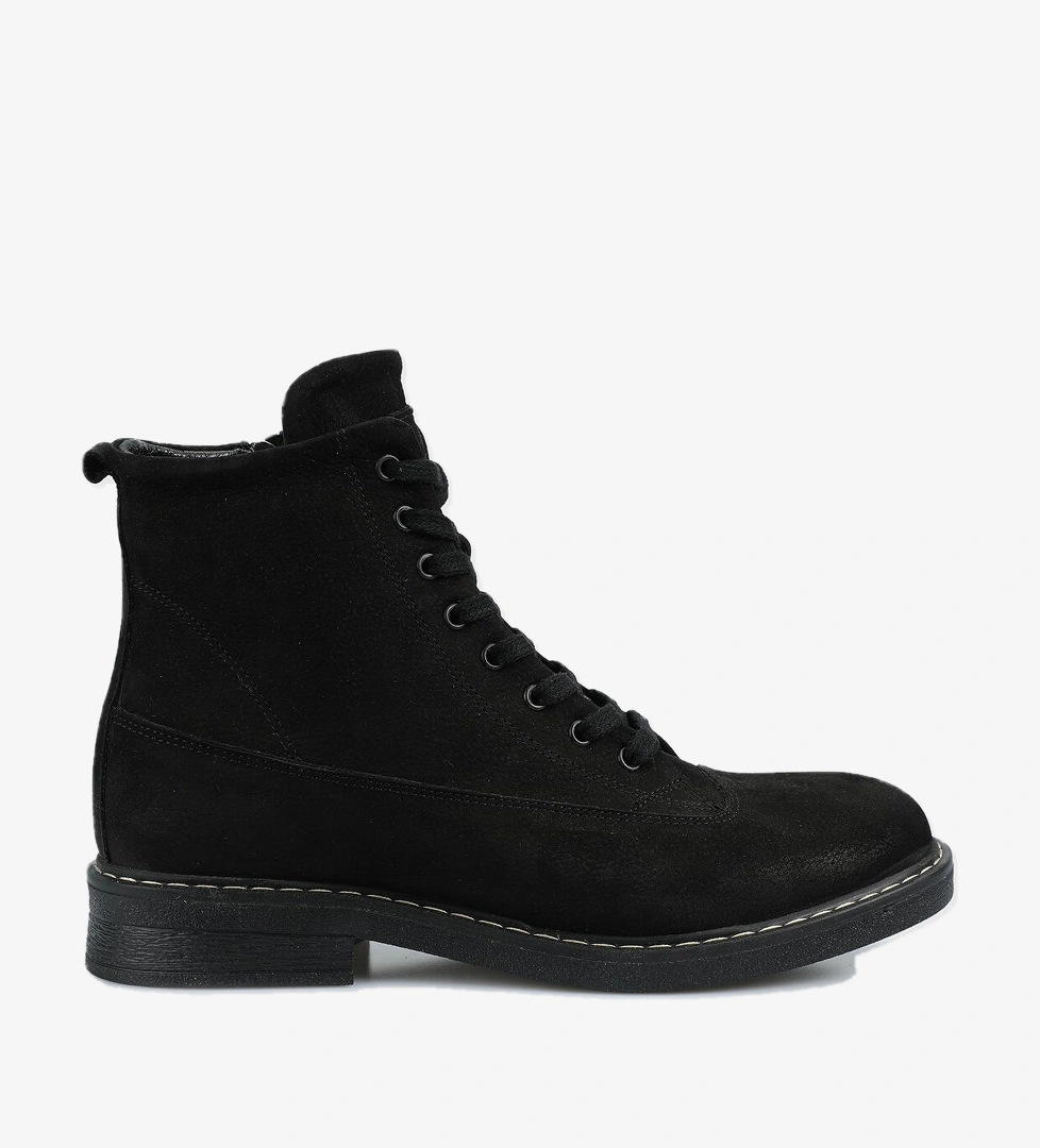 Siyah Deri Kadın Bot - Görsel 1