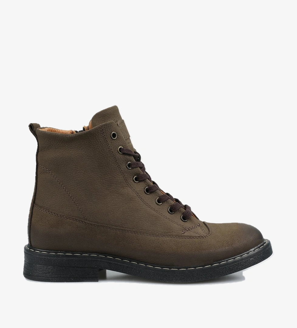 Haki Deri Kadın Bot - Görsel 1