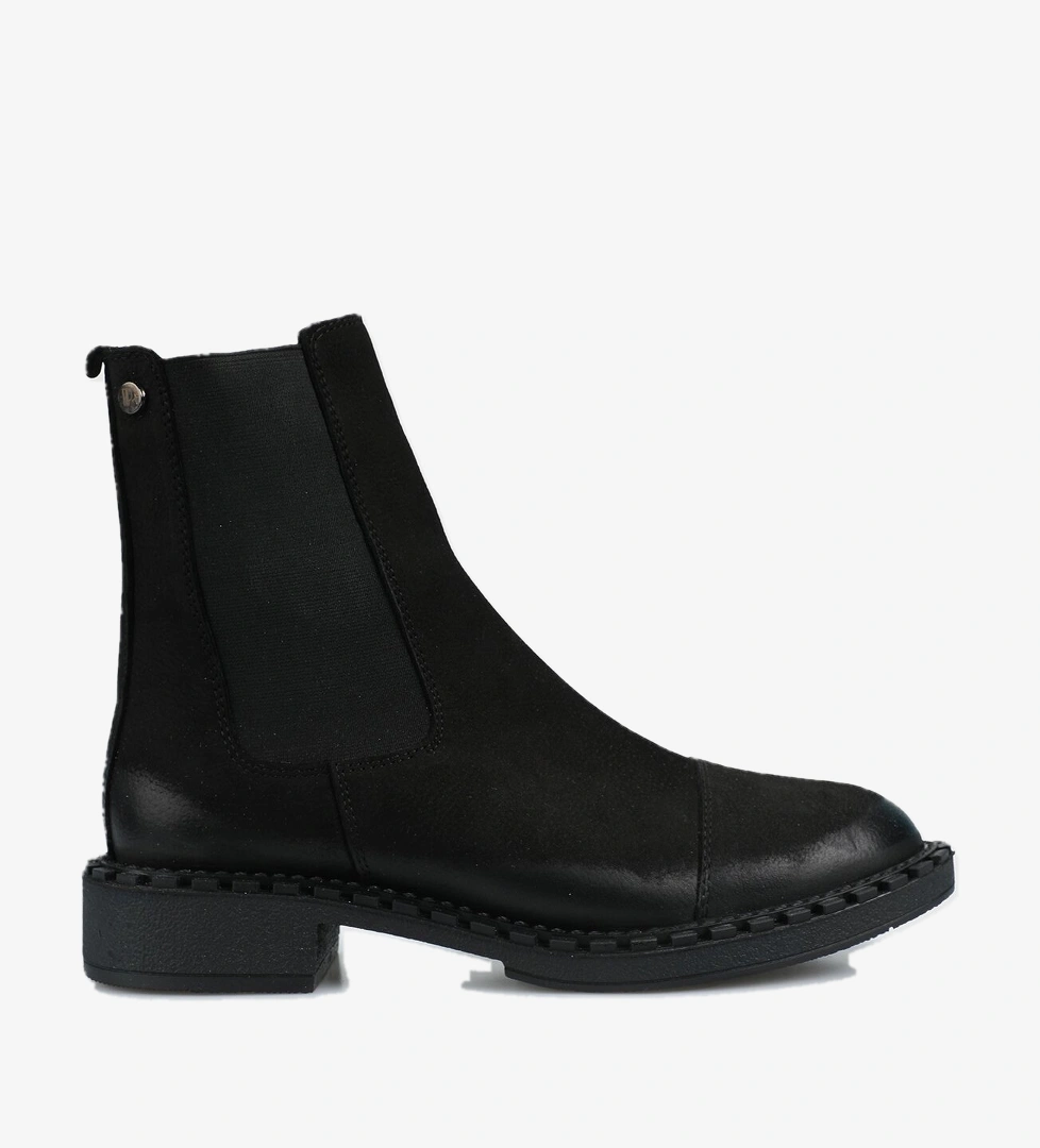 Siyah Deri Kadın Bot - Görsel 1