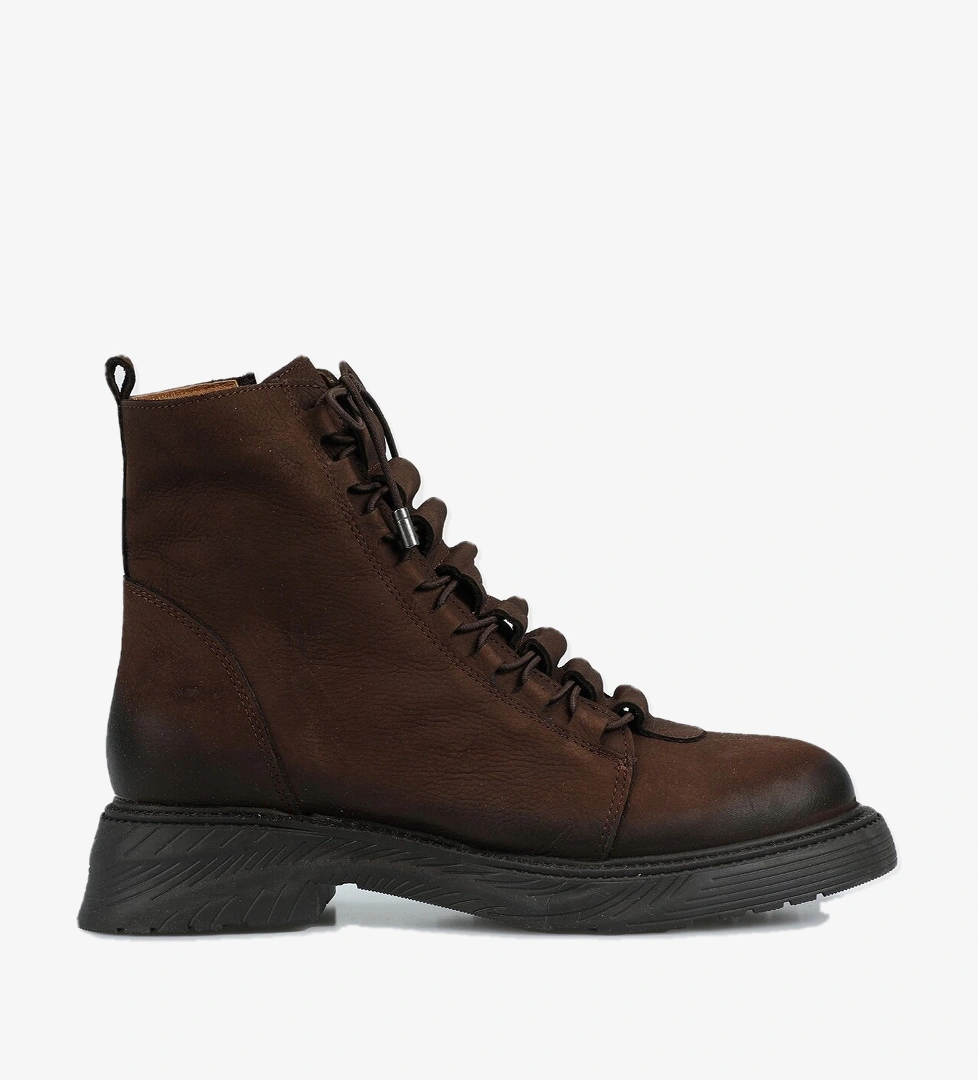 Kahve Deri Kadın Bot - Görsel 1