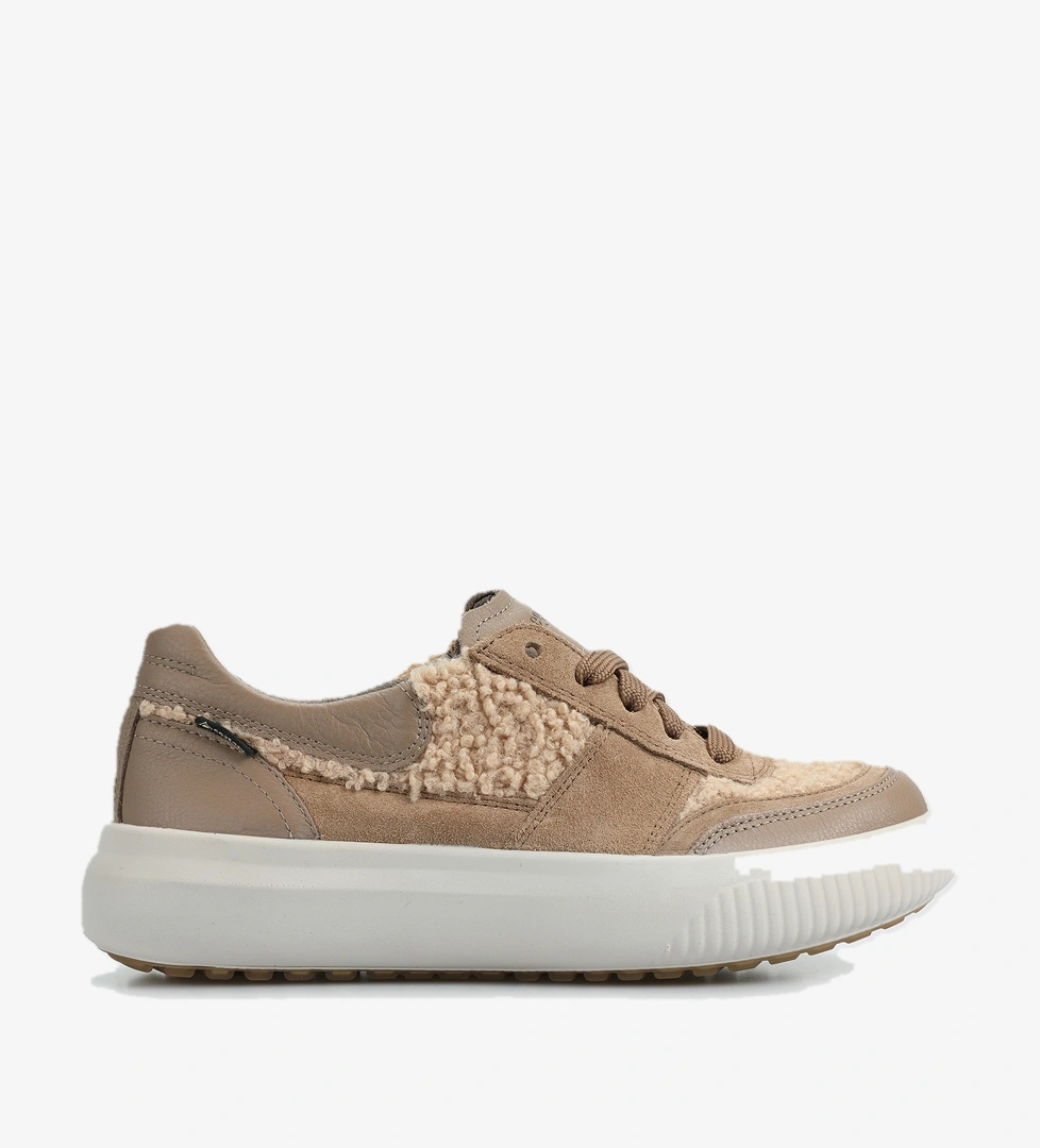 Bej Deri Kadın Outdoor Ayakkabı - Görsel 1