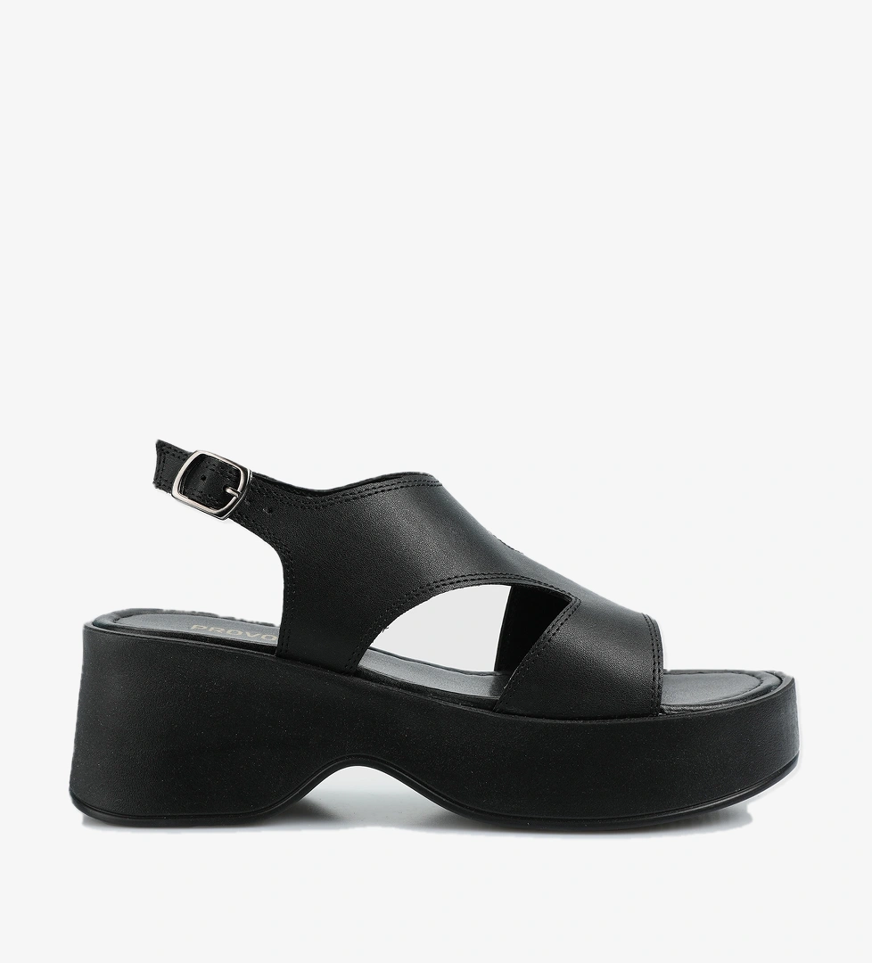 Siyah Kadın Topuklu Sandalet - Görsel 1