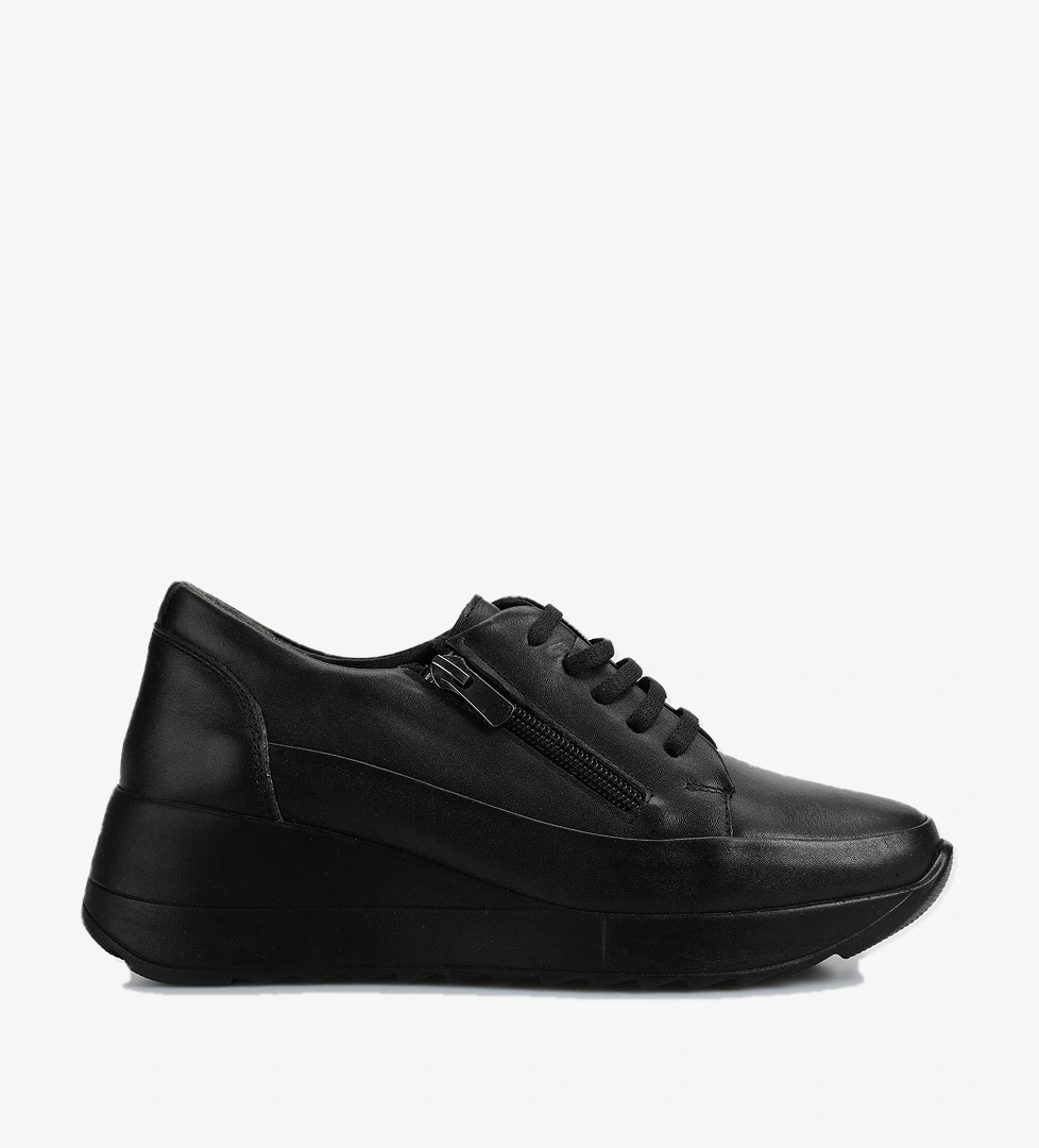 Siyah Deri Kadın Ayakkabı - Görsel 1