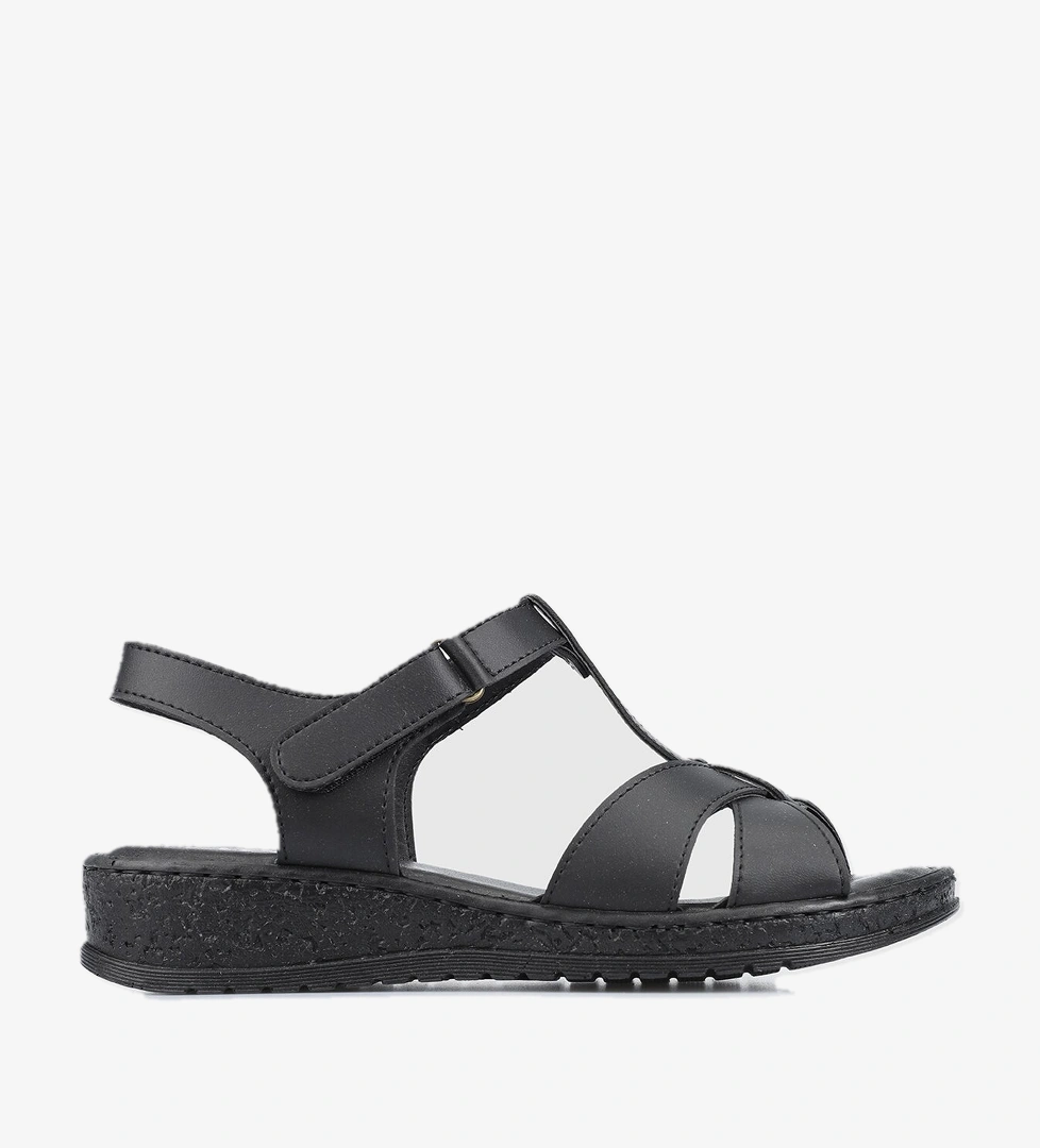 Siyah Kadın Konfor Sandalet - Görsel 1