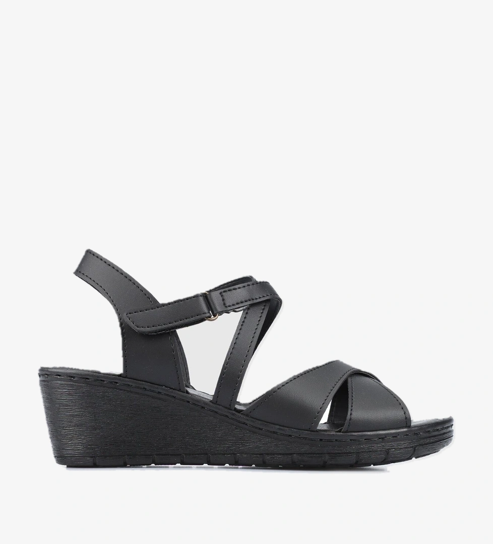 Siyah Kadın Topuklu Sandalet - Görsel 1