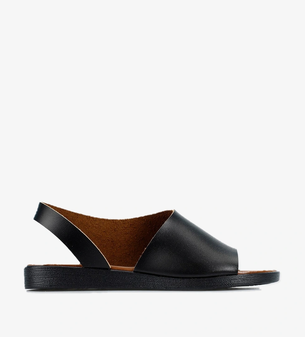 Siyah Kadın Düz Sandalet - Görsel 1