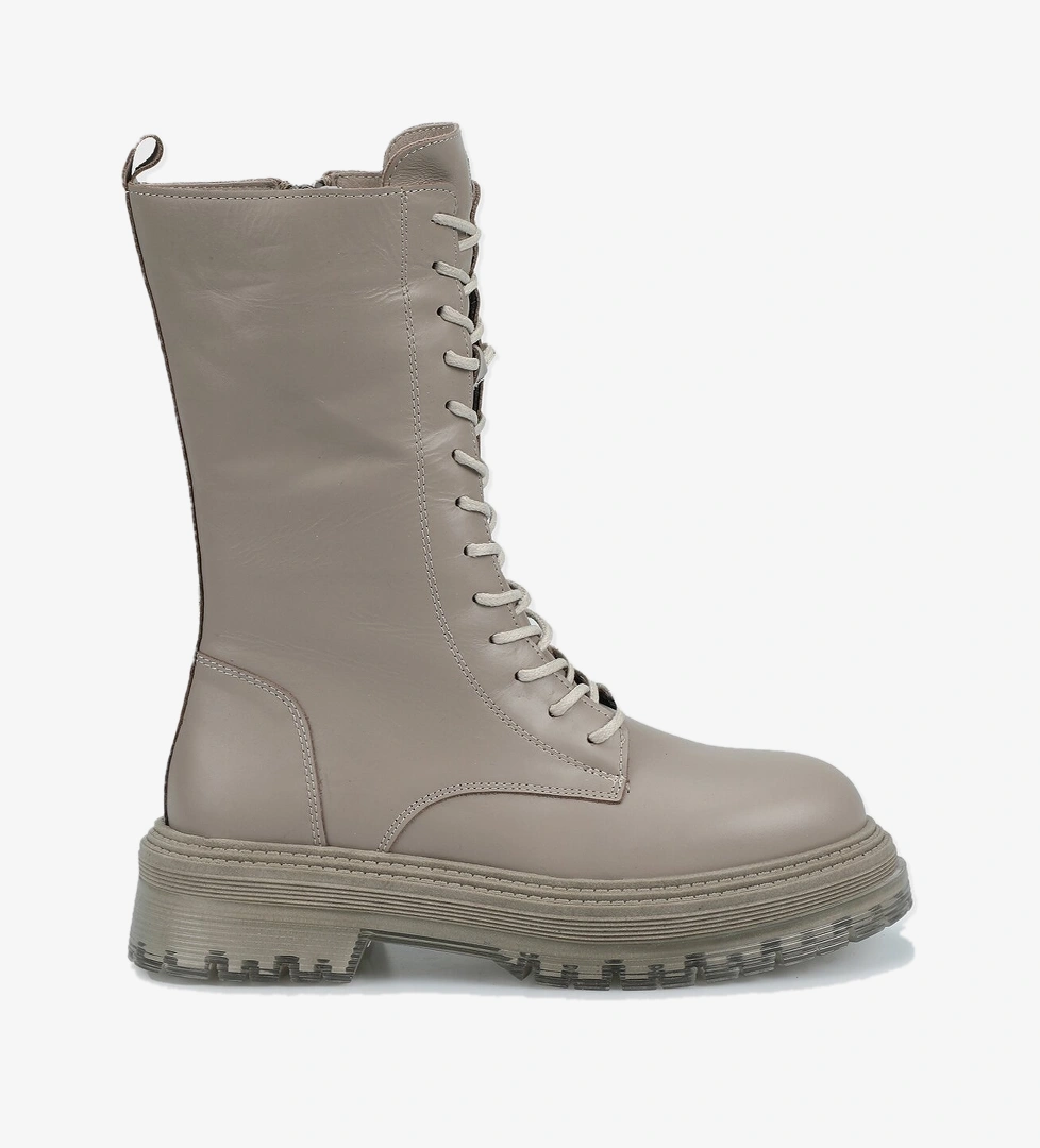 Bej Deri Kadın Bot - Görsel 1