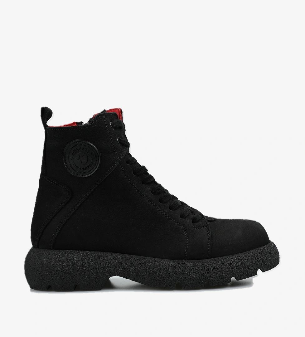 Siyah Deri Kadın Bot - Görsel 1