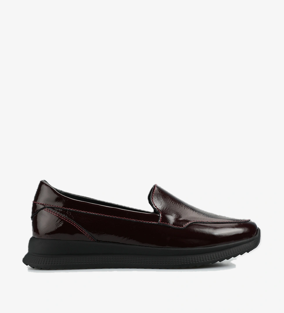 Bordo Deri Kadın Ayakkabı - Görsel 1