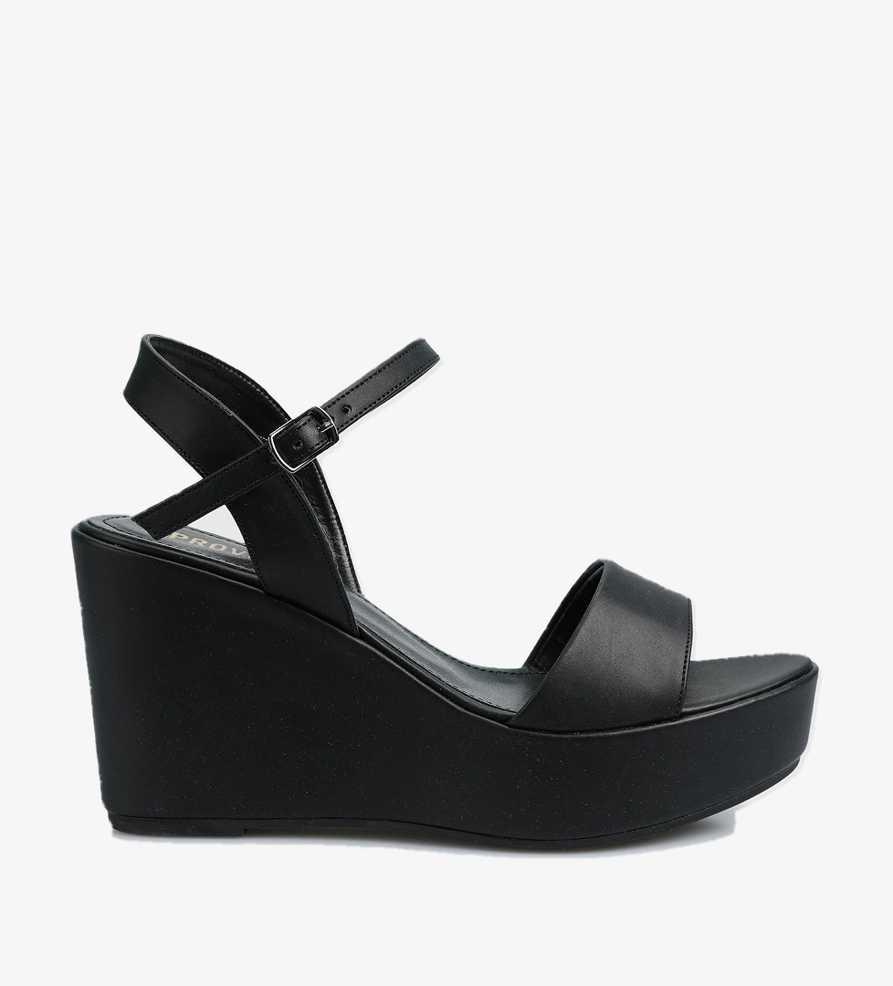 Siyah Kadın Topuklu Sandalet - Görsel 1