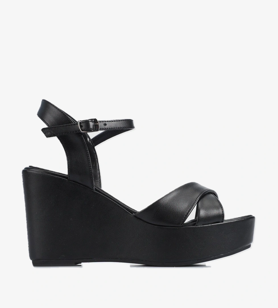 Siyah Kadın Topuklu Sandalet - Görsel 1