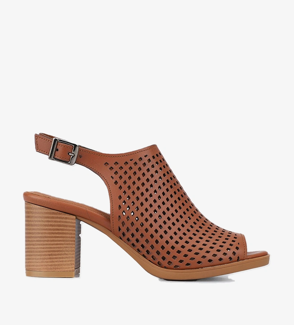 Taba Kadın Topuklu Sandalet - Görsel 1