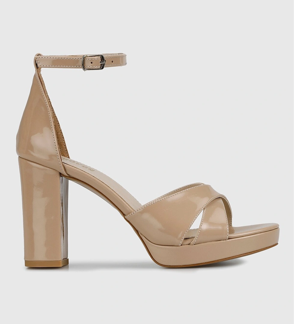 Nude Kadın Topuklu Sandalet - Görsel 1