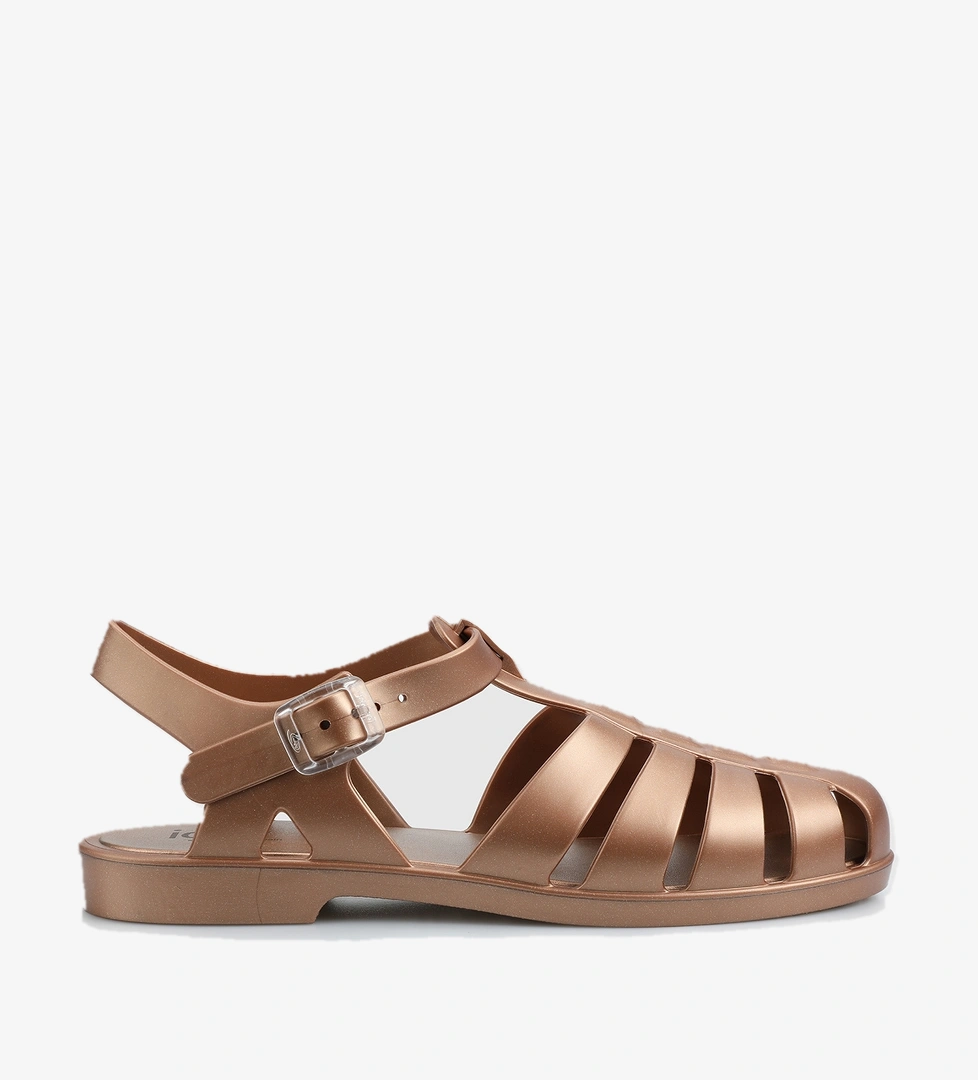 Bronz Kadın Düz Sandalet - Görsel 1